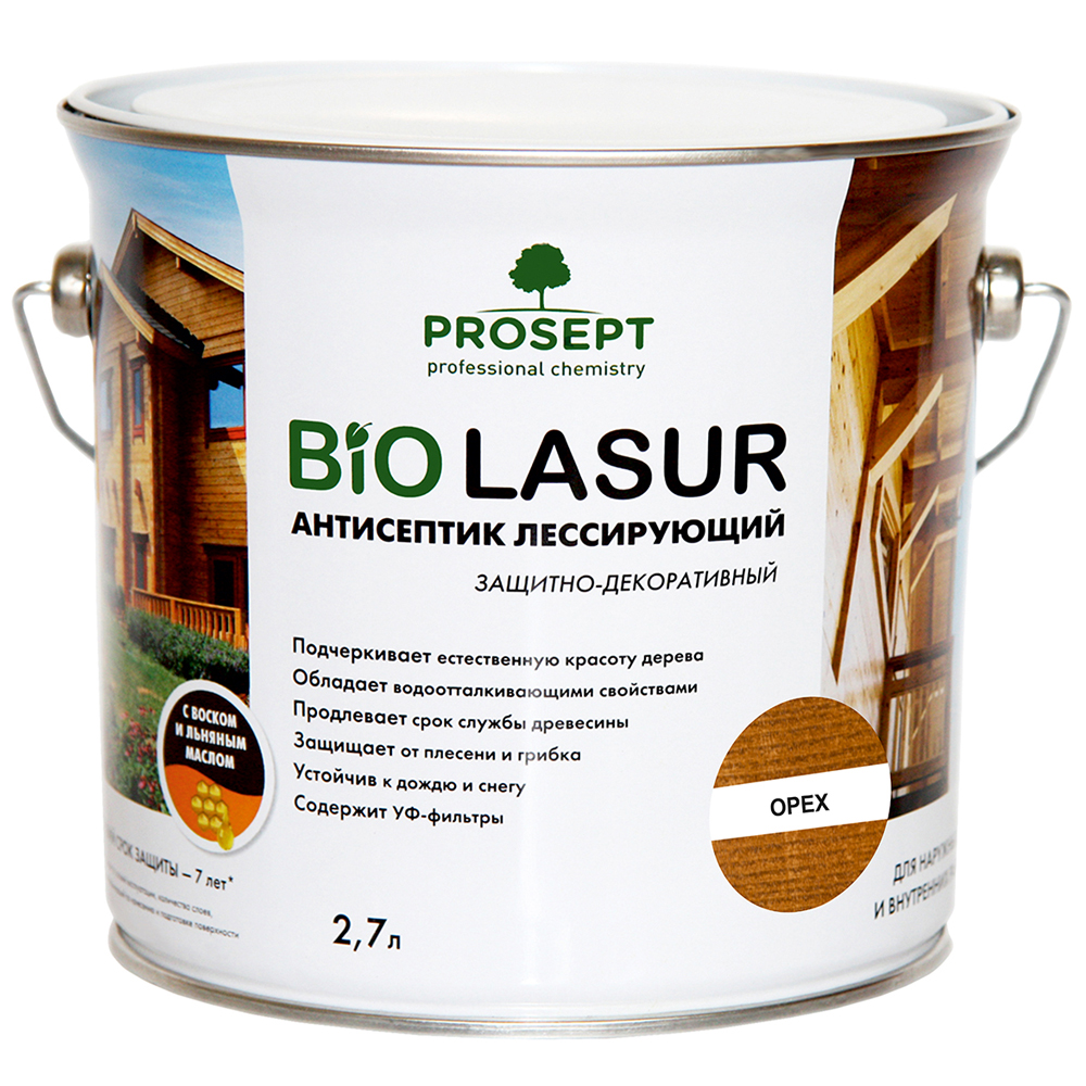 Лессирующие антисептики PROSEPT BiO LASUR 2,7 л Орех