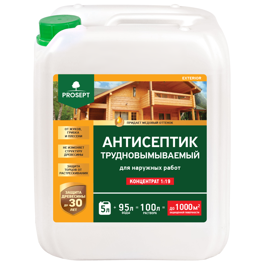 Антисептики и защитные составы PROSEPT EXTERIOR 5 л