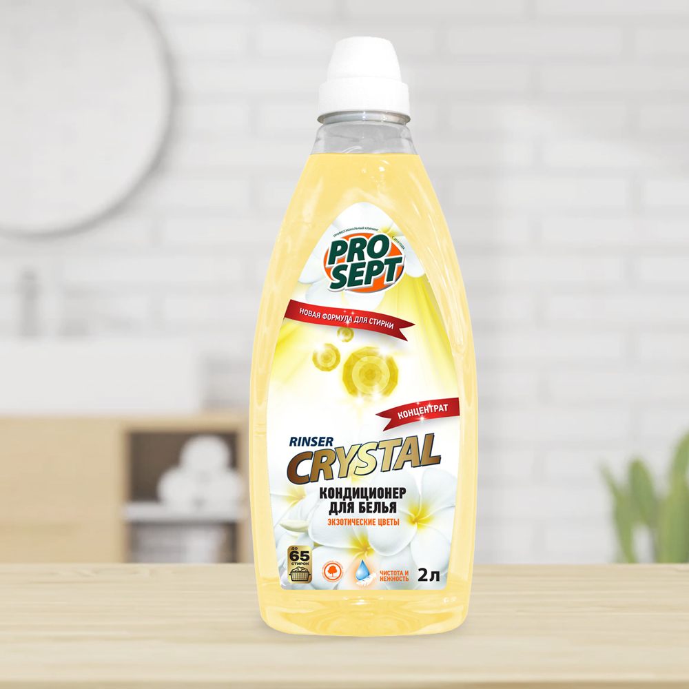 Стирка и уход за тканями Crystal Rinser с ароматом экзотических цветов 2 л