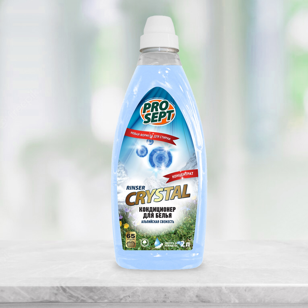Стирка и уход за тканями Crystal Rinser с ароматом альпийской свежести 2 л
