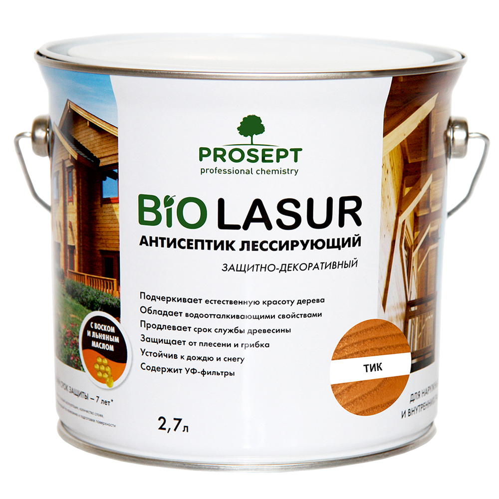 Лессирующие антисептики PROSEPT BiO LASUR 2,7 Тик