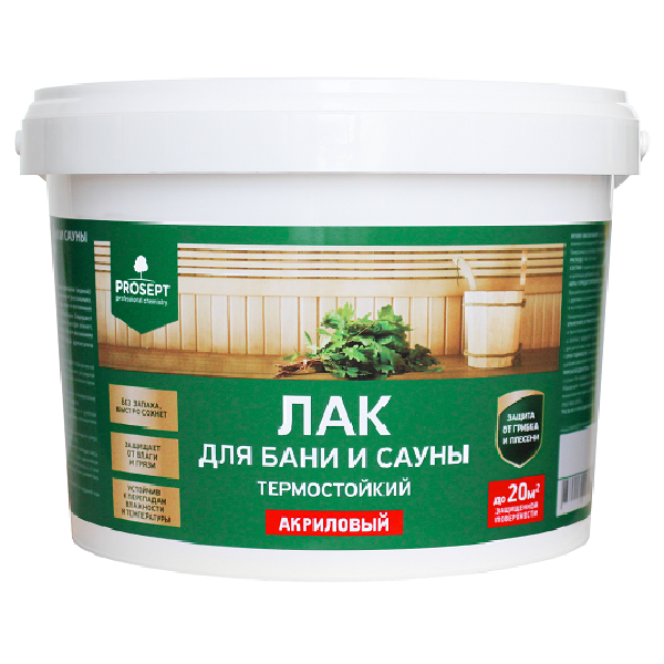 Строительная химия Лак для бани и сауны термостойкий, 2,0 л